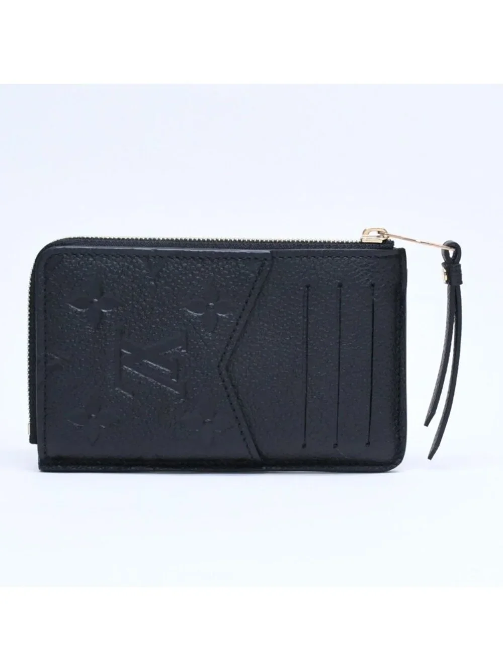 Louis Vuitton Wallet Coin Purse Card Case Porte Cartes Recto Verso Black Gold